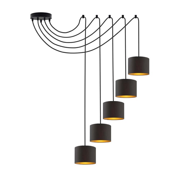 Lampa Designerska  wisząca pająk WAIKIKI W5 GOLD  Lysne