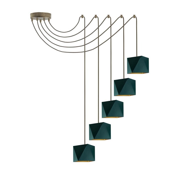 Lampa wisząca typu pająk KANO D5 GOLD  Lysne