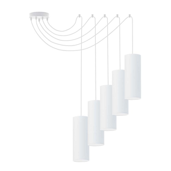 Lampa Biała  wisząca VIZELA T5  Lysne