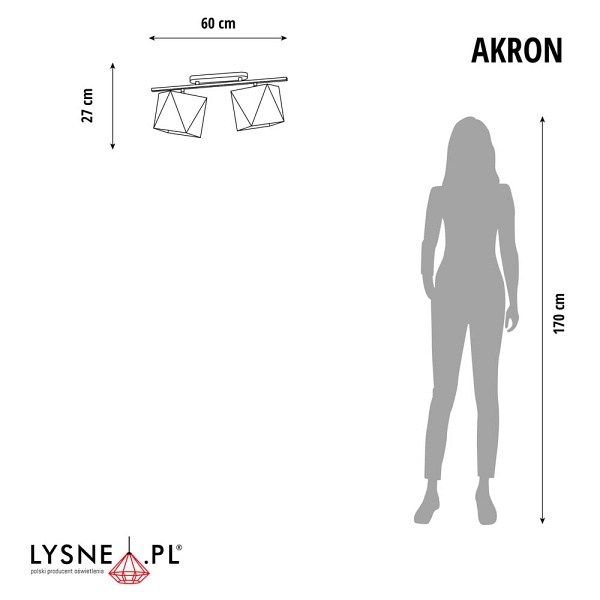 Lampa sufitowa do biura AKRON GOLD  Lysne