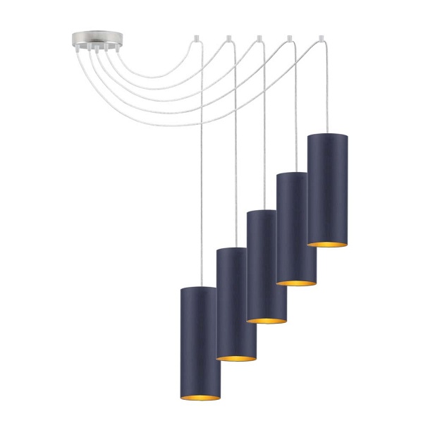 Lampa Nowoczesna  wisząca pająk VIZELA T5 GOLD  Lysne