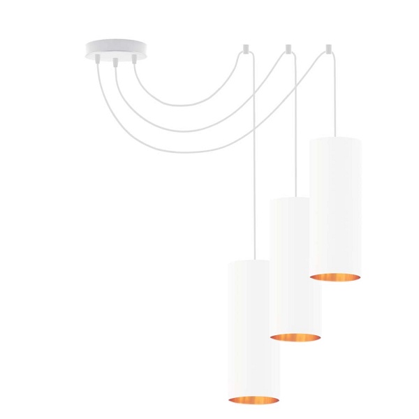 Lampa wisząca biała VIZELA T3 GOLD  Lysne