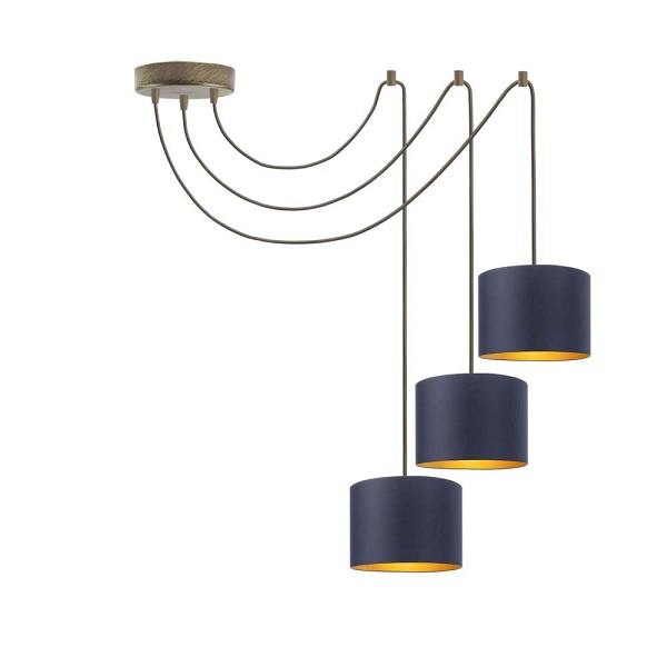 Lampa Wisząca  pająk WAIKIKI W3 GOLD  Lysne