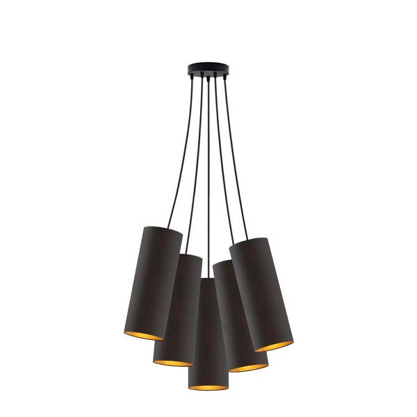 Żyrandol do salonu typu pająk VIZELA T5 GOLD  Lysne