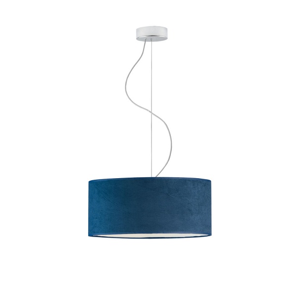 Lampa wisząca nad stół HAJFA VELUR fi - 40 cm - kolor granatowy  Lysne
