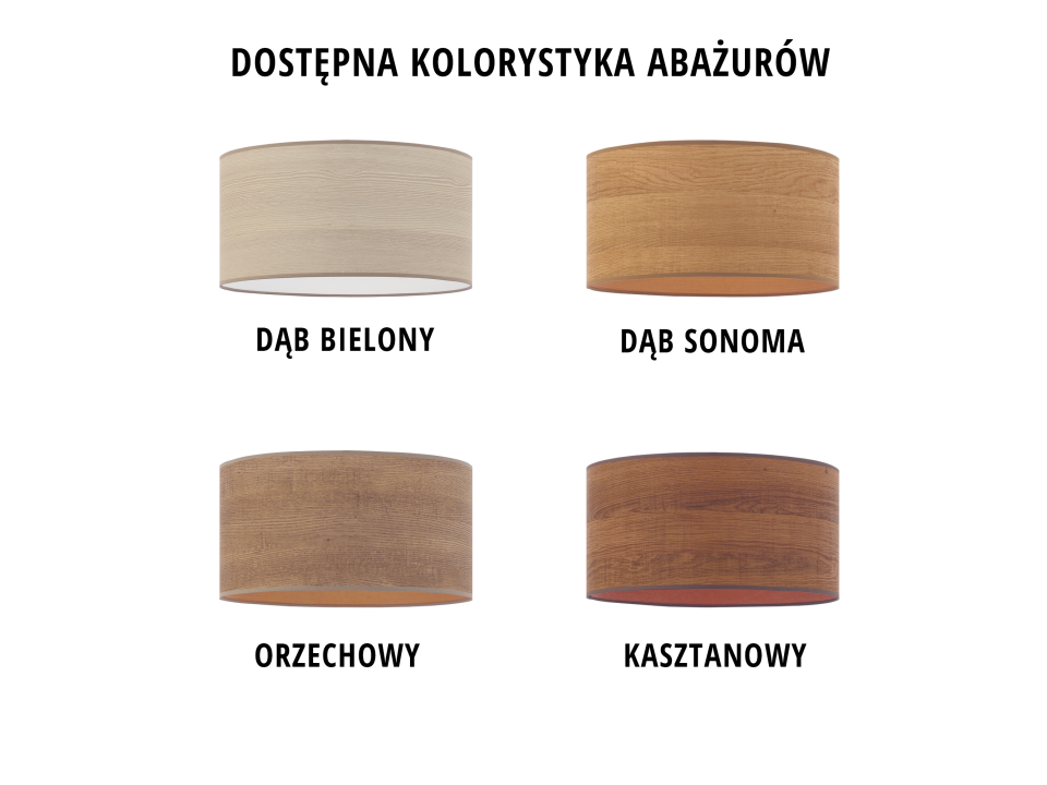 Żyrandol Nowoczesny żyrandol do salonu HAJFA ECO fi - 50 cm - kolor dąb sonoma  Lysne