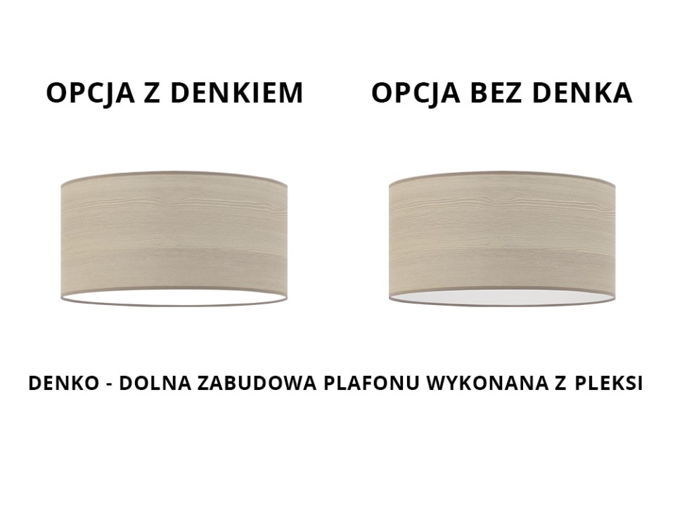 Plafon Nowoczesny  sufitowy GRENADA ECO fi - 100 cm - kolor dąb bielony  Lysne