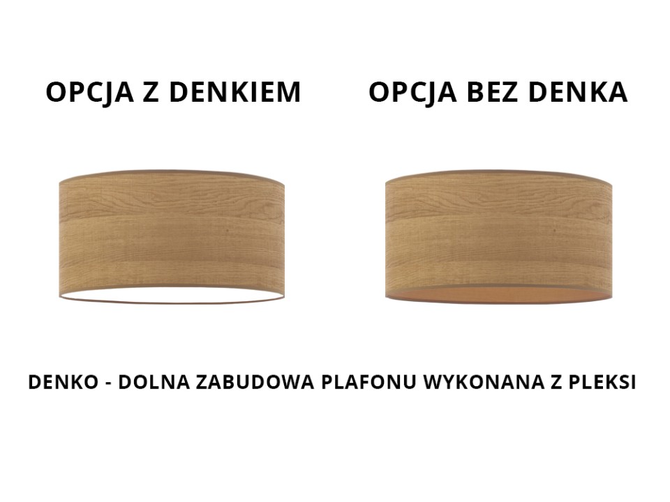Plafon Nowoczesny  WENECJA ECO fi - 50 cm - kolor dąb sonoma  Lysne