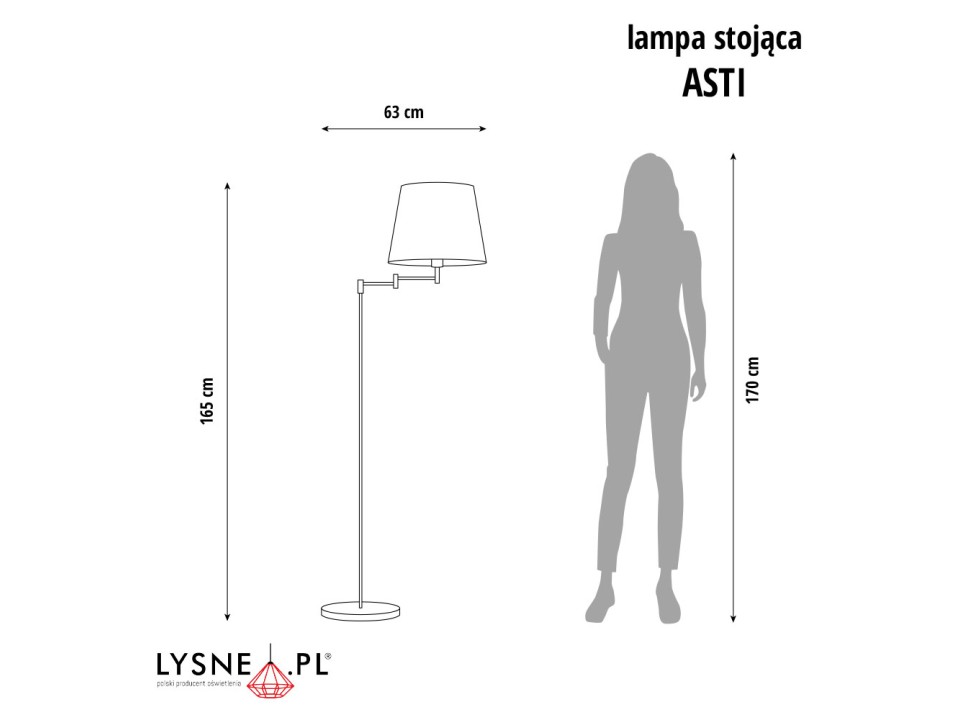 Lampa podłogowa do sypialni BATA  Lysne