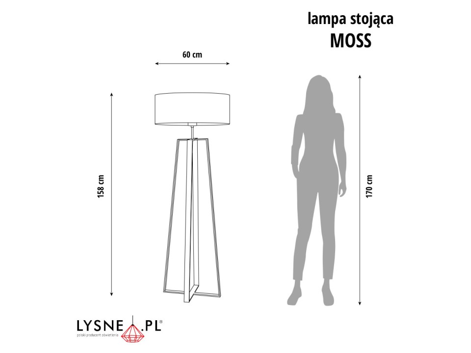 Lampa Designerska  podłogowa MOSS ECO  Lysne
