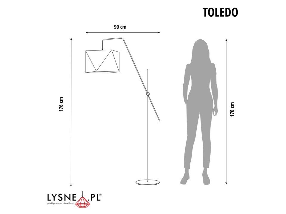 Lampa podłogowa z regulacją TOLEDO  Lysne