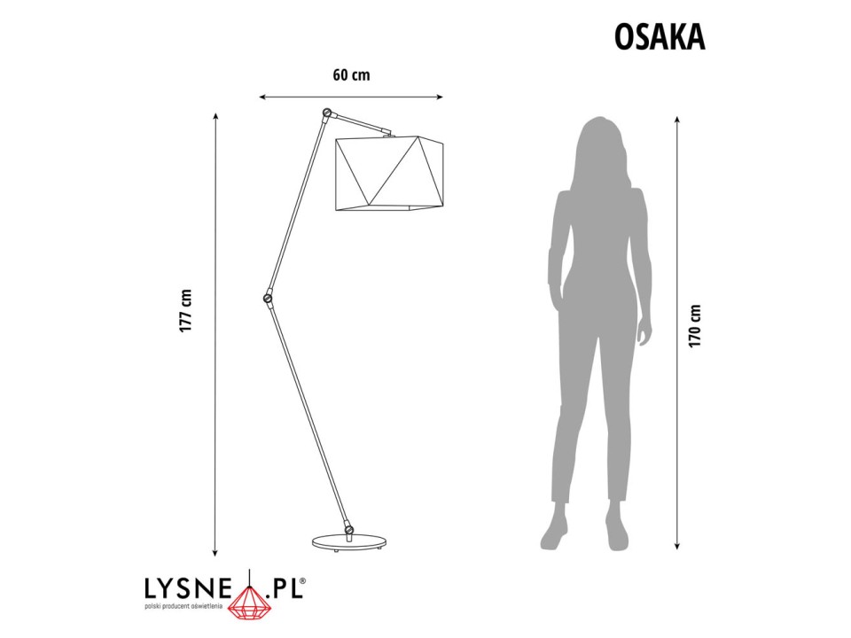 Lampa stojąca podłogowa OSAKA  Lysne
