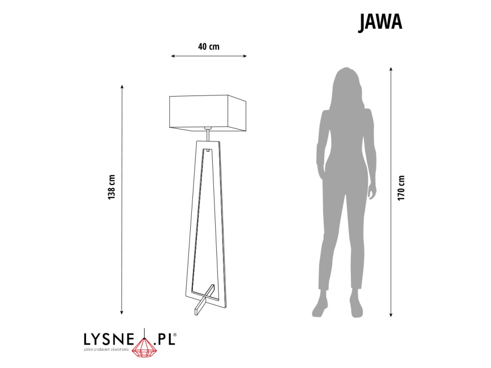 Lampa stojąca do sypialni JAWA  Lysne