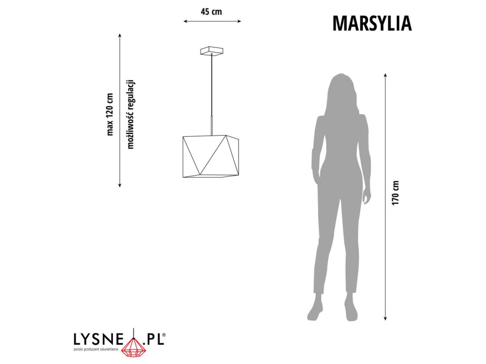 Lampa Designerska  wisząca MARSYLIA  Lysne