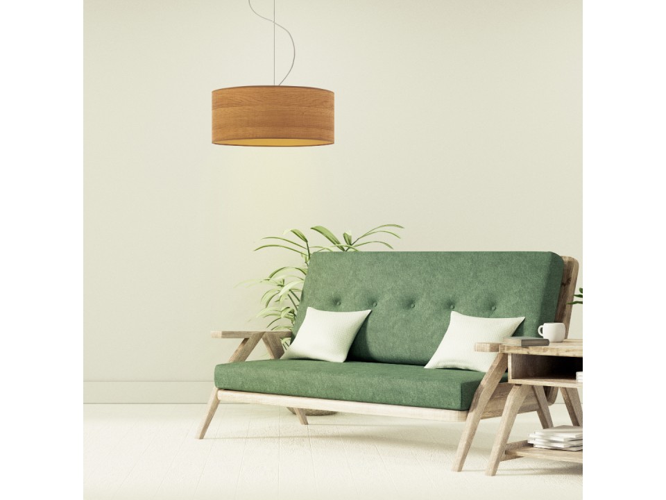 Lampa wisząca do salonu HAJFA ECO fi - 40 cm - kolor dąb sonoma  Lysne