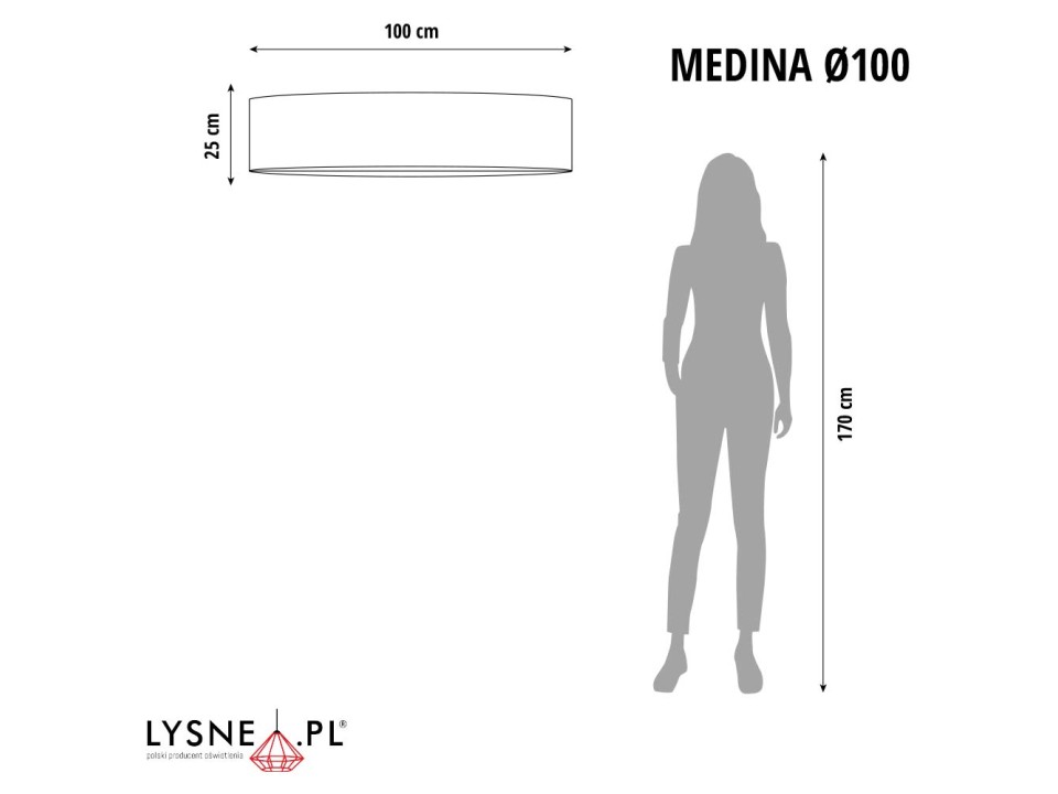 Plafon sufitowy MEDINA fi - 100 cm  Lysne