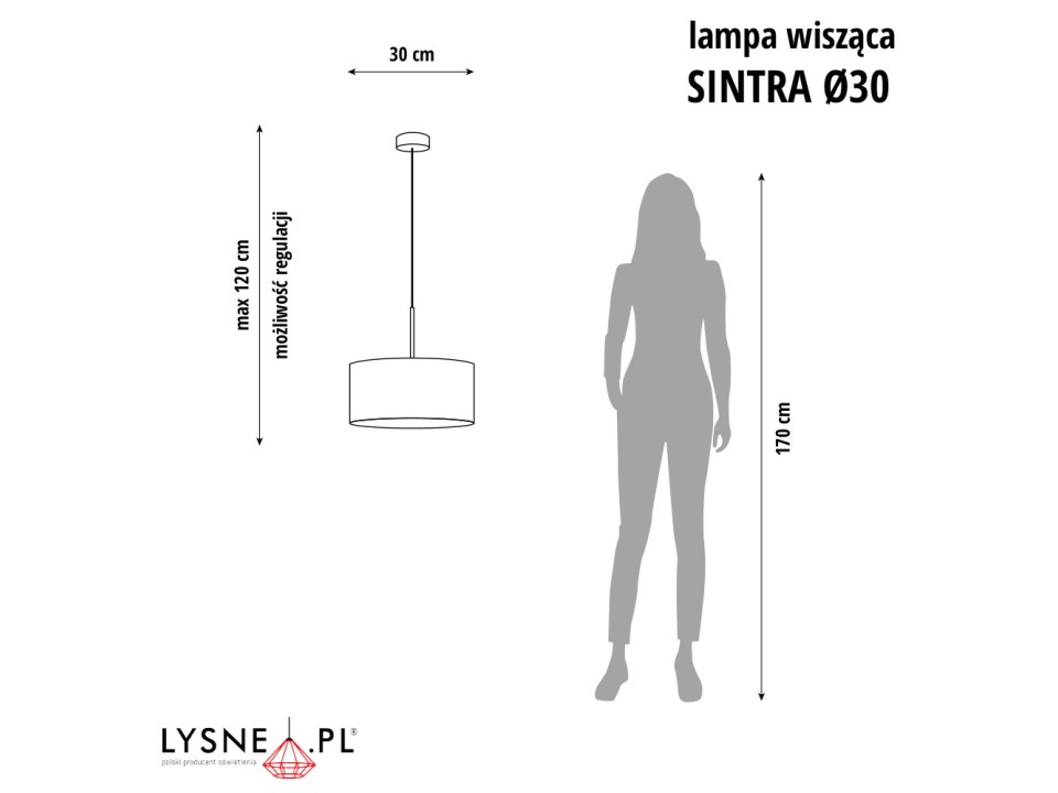 Nowoczesne oświetlenie sufitowe SINTRA fi - 30 cm  Lysne