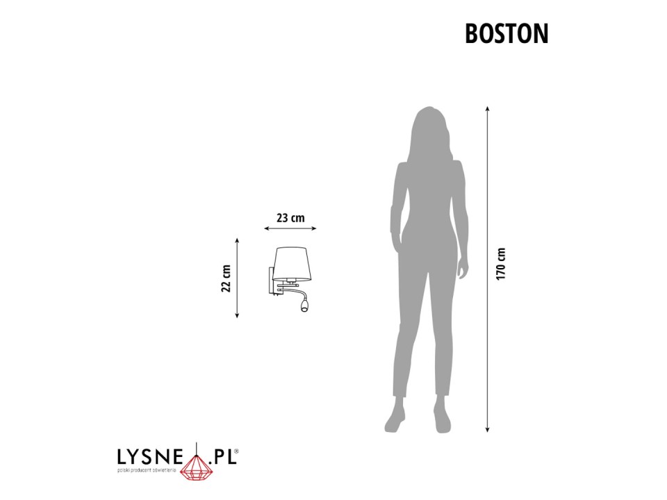 Kinkiet do pokoju BOSTON  Lysne