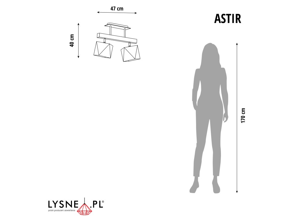 Lampa przysufitowa ASTIR  Lysne