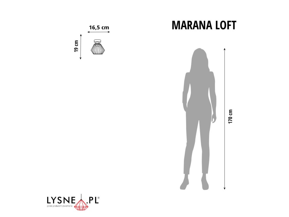 Plafon loftowy MARANA LOFT  Lysne