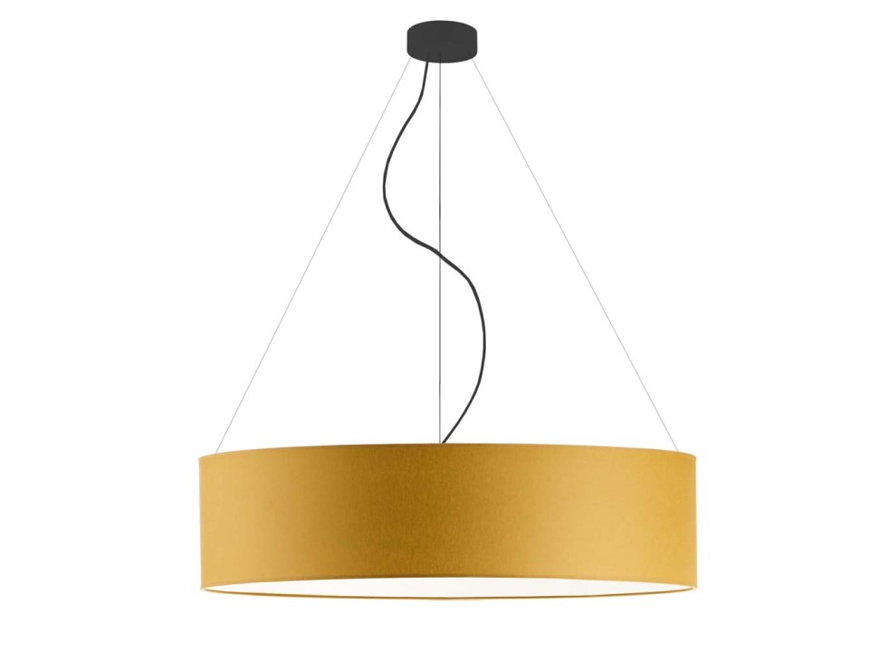 Lampa wisząca z regulacją wysokości PORTO fi - 80 cm - kolor musztardowy  Lysne
