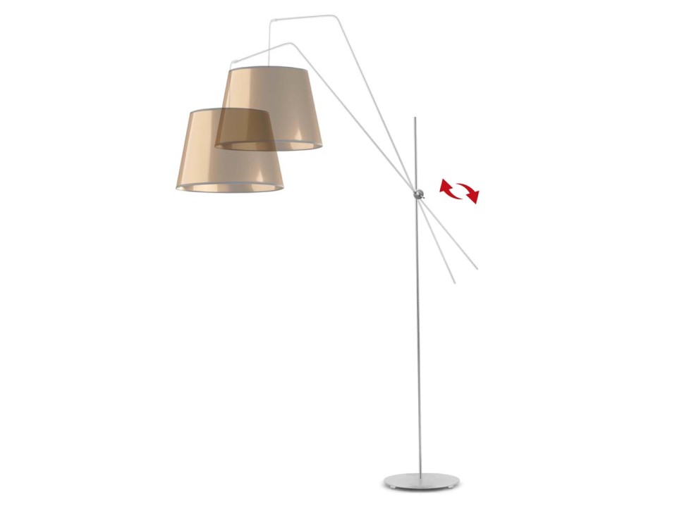 Lampa Ekskluzywna  stojąca do salonu VIGO MIRROR  Lysne