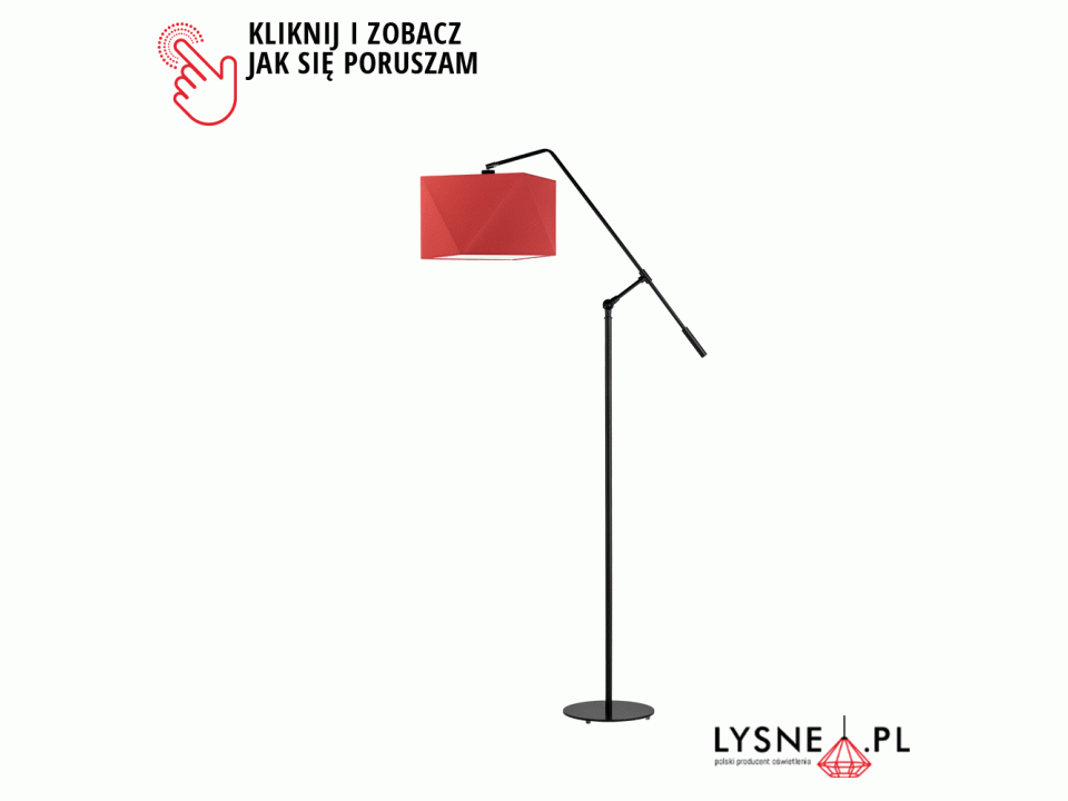 Lampa Czarna  stojąca COLMA z możliwością regulacji  Lysne