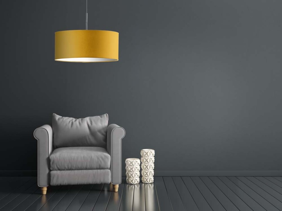 Lampa wisząca nad stół SINTRA fi - 60 cm - kolor brązowy  Lysne