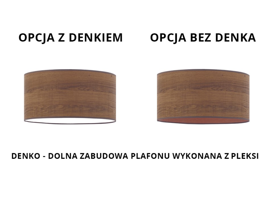 Lampa Sufitowa  kuchenna WENECJA ECO fi - 60 cm - kolor kasztanowy  Lysne