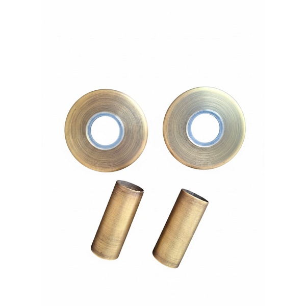 Rozety pojedyncze z tulejami retro, stary mosiądz