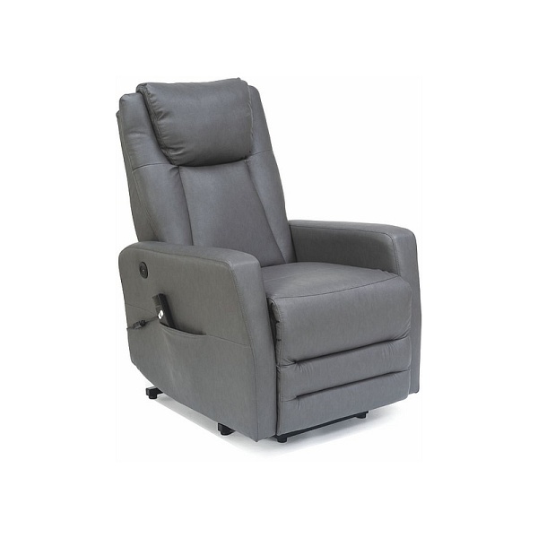 Fotel rozkładany ADONIS (funkcja pionizacji) skóra synt. szary buffalo 06 - Signal