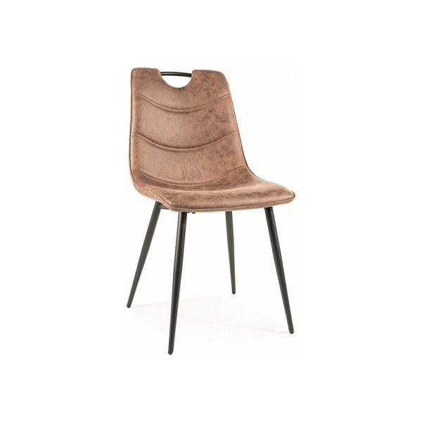 Krzesło ALOE stelaż czarny / brąz tap.212 - Signal