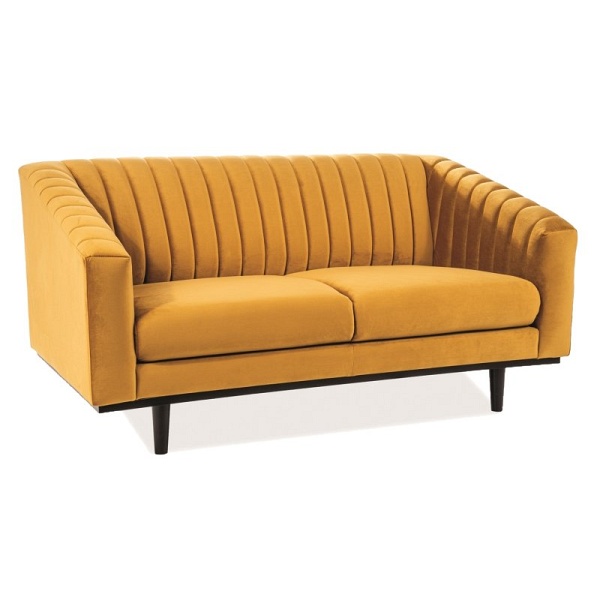 Sofa ASPREY 2 velvet curry bluvel 68 / wenge - Signal