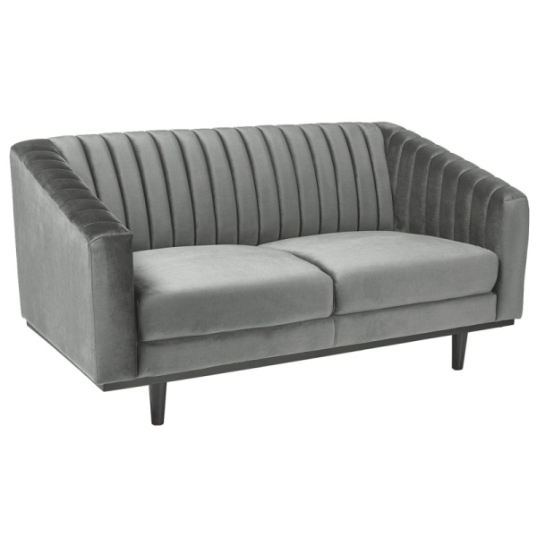 Sofa  asprey 2 velvet szary bluvel 14/ wenge - Signal