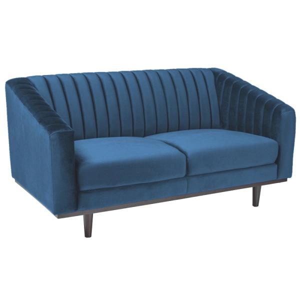 Sofa ASPREY 2 velvet granatowy bluvel 86 / wenge - Signal