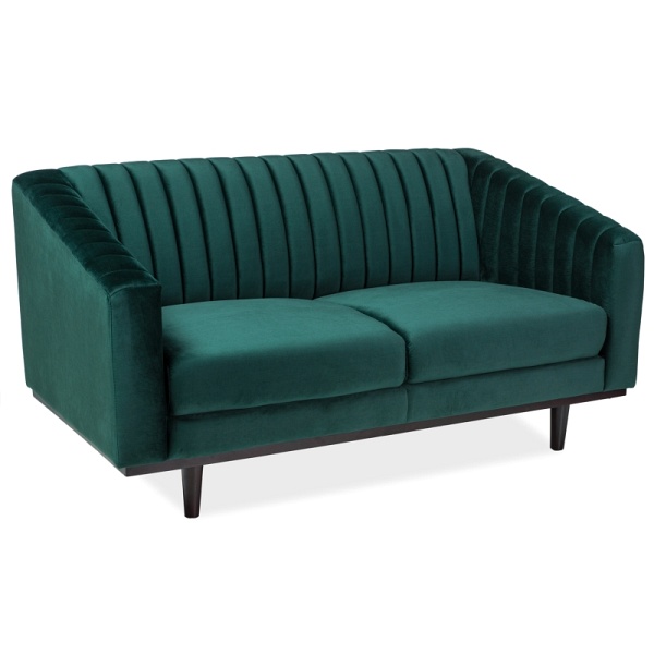 Sofa  asprey 2 velvet zielony bluvel 78 / wenge - Signal