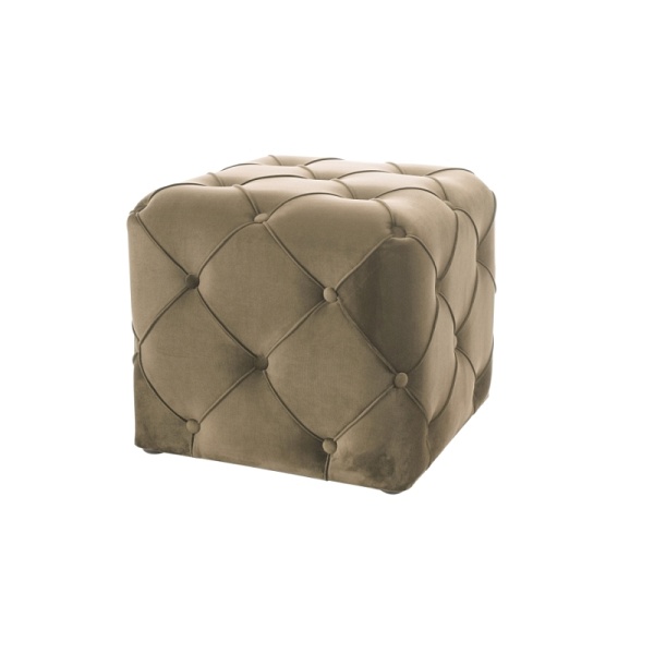 Puf AVIVA k velvet beżowy bluvel 28/ wenge - Signal