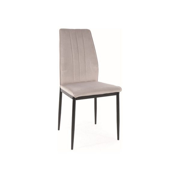 Krzesło ATOM velvet czarny stelaż/j. szary bluvel 03 - Signal