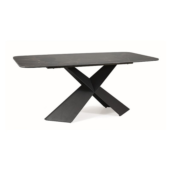 Stół AVANGARD ceramic czarny versace black/czarny mat 180x95 - Signal