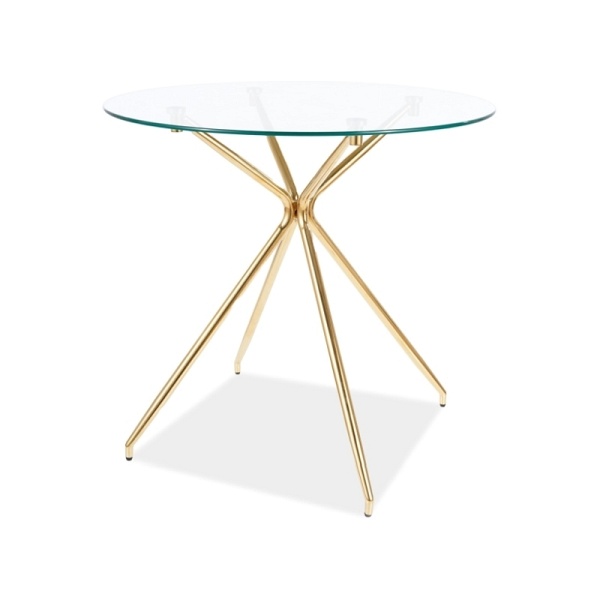 Stół AZALIA transp./ złoty stelaż fi 80 - Signal
