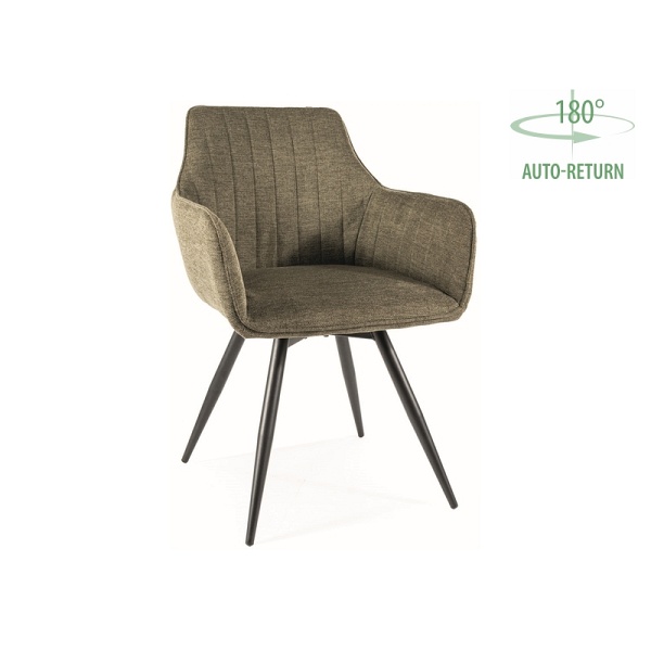 Krzesło BALLO brego stelaż czarny / oliwka 77 - Signal