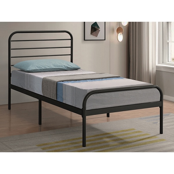 Łóżko BOLONIA 90x200 kolor czarny - Signal