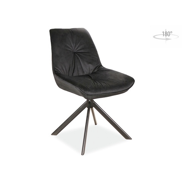 Krzesło BOOGIE i velvet czarny stelaż / czarny bluvel 19 - Signal