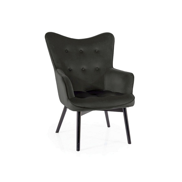 Fotel CARMEN velvet czarny mat stelaż/ czarny bluvel 19 - Signal