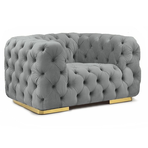 Fotel CHESTER 1 velvet szary tap.203 - Signal