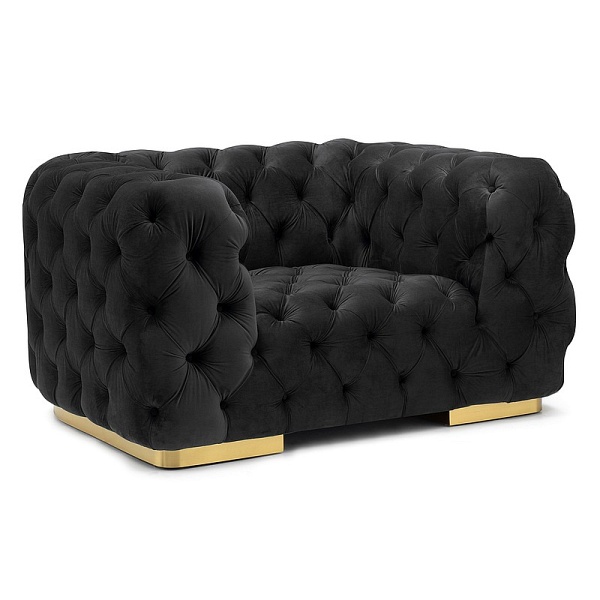 Fotel CHESTER 1 velvet czarny tap.200 - Signal