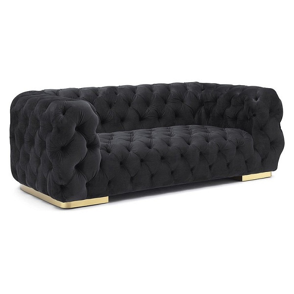 Sofa CHESTER 2 velvet czarny tap.200 - Signal
