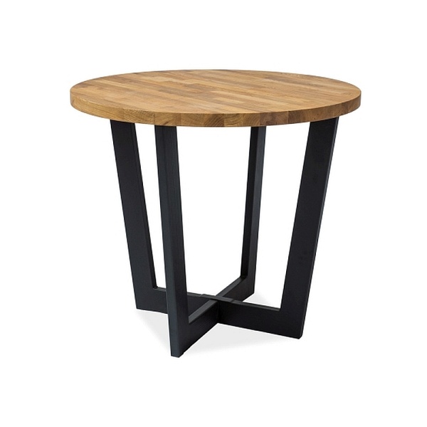 Stół CONO lity dąb/czarny fi 90 - Signal