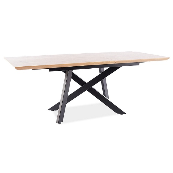 Stół CAPITOL dąb/czarny stelaż 160(200)x90 - Signal