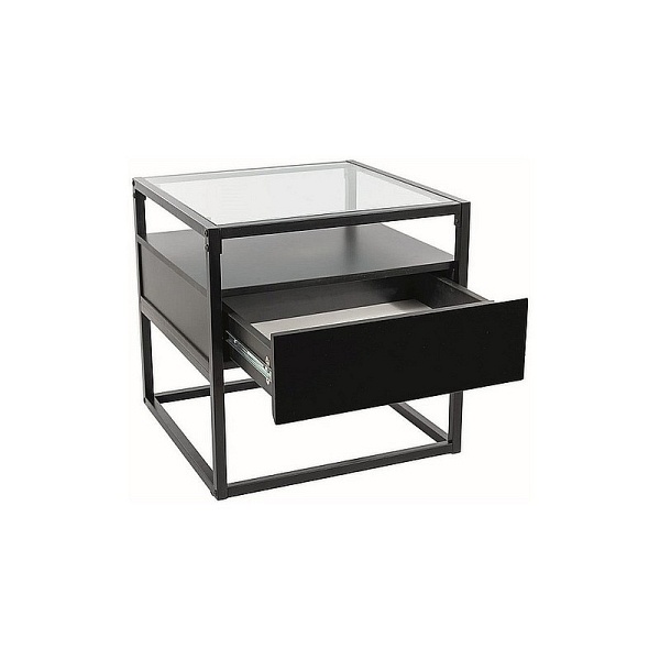 Ława CARLO b transparentny+ czarny/czarny 50x50 - Signal